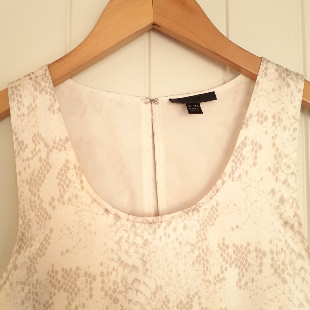 ATM Anthony Thomas Melillo Silk Satin Snake Print Mini Tank Dress Pink Size XL - Picture 4 of 13